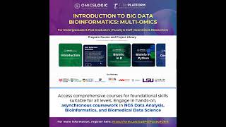 Introduction to Big Data Bioinformatics MultiOmics Training Program Features bioinformatics ngs [upl. by Silas]