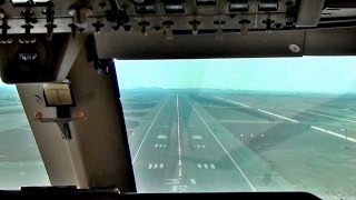 COCKPIT VIEW Boeing 747400 LANDING AbuDhabi [upl. by Swenson]