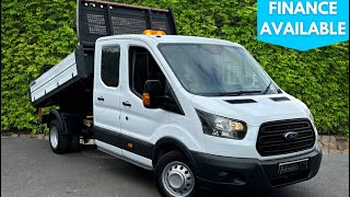 STUNNING🤩 FORD TRANSIT TIPPER DOUBLE CAB 20 350 ECOBLUE TWIN REAR WHEEL NO VAT ‼️2019 [upl. by Bidget]