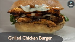 Easy Grilled Chicken Burger recipe  Chicken Burger recipe [upl. by Olva]