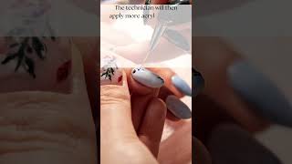 Acrylic Nail Refill Extending Length and Adding Design [upl. by Trimmer695]