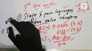 Lagranges mean value theorem 3 semaths important question [upl. by Nivat763]