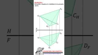 GEOMETRÍA DESCRIPTIVA VISIBILIDAD DE UNA PIRÁMIDE [upl. by Aicetal604]