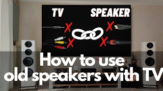 How to Connect your Old Speakers Stereo Systems with the New TVs Digital to Analog Converter [upl. by Petras550]