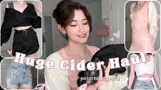 huge 500 CIDER try on haul ♥ feminine  coquette style [upl. by Irak]