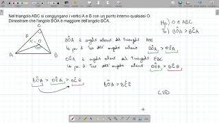 Risoluzione di un problema di geometria con i triangoli e il teorema dellangolo esterno [upl. by Nylloc]