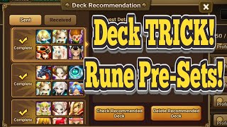 We Missed THE BEST PART of the UPDATE Rune Presets Deck Recommendation Trick Summoners War [upl. by Ahsemad]