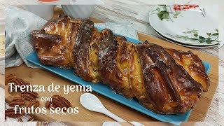 Como preparar un delicioso BOLLO TRENZADO CASERO de YEMA y FRUTOS SECOS [upl. by Emirak]