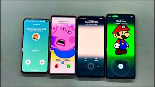 Samsung Galaxy S10e  Sony Xperia 5  Xiaomi Mi N10S  Blackview Shark 8 Incoming call [upl. by Resiak]