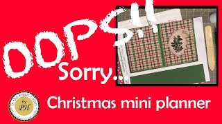 I am correcting an error in the videoChristmas mini planner Lets make a glued pad [upl. by Raleigh]