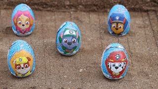 Paw patrol huevos sorpresa en arena y alberca Eggs surprise Paw patrol [upl. by Daley]