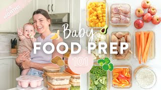 BABY FOOD MEAL PREP  Homemade Purees  Free Downloadable Guide [upl. by Orazal]