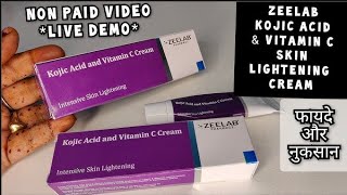 Zeelab Kojic Acid Vitamin C Cream  Kojic acid and vitamin c cream  Honest Review sale review [upl. by Ivah]