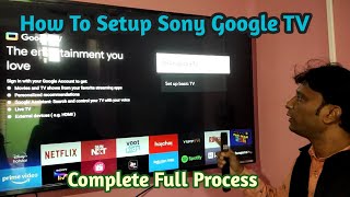 Sony Google TV Setup Complete Full Process  Sony KD65X75K 2022  How To Setup Sony Google TV [upl. by Suicul]