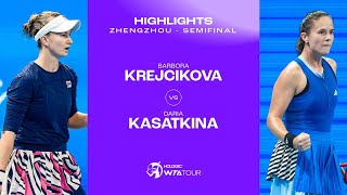 Barbora Krejcikova vs Daria Kasatkina  2023 Zhengzhou Semifinal  WTA Match Highlights [upl. by Rosamund]