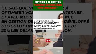 Comment répondre à la question quotPourquoi devrionsnous vous embaucher quot en entretien d’embauche [upl. by Feliks]