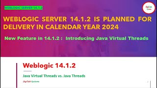 WEBLOGIC SERVER 1412 About to Release in 2024  Introducing Java Virtual Threads [upl. by Aicul]