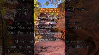 Our best fall color predictions for Zion National Park 🍁 [upl. by Ayalahs876]