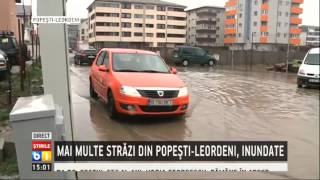 Mai multe strazi din Popesti Leordeni au fost inundate [upl. by Aicilehp382]