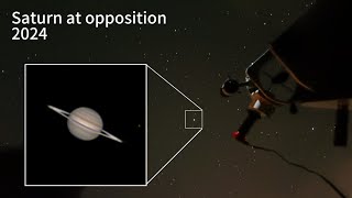 Saturn at Opposition 2024 using 8quot dobsonian [upl. by Garbe]