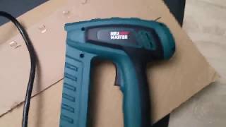 Electric Brad Nailer NEU MASTER Staple Gun N6033 Review [upl. by Modeerf886]