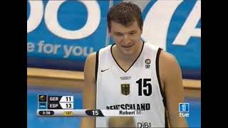 EUROBASKET 2005 semifinal  Germany vs Spain [upl. by Kresic475]