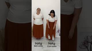 Look plus size com saia plissada antes e depois plus size modaplussize moda modafeminina [upl. by Flan716]