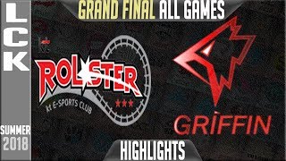 KT vs GRF Highlights ALL GAMES  LCK Playoffs Final Summer 2018  KT Rolster vs Griffin [upl. by Marillin]