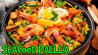 Authentic SEAFOOD PAELLA Recipe 🥘🥘 Most delicious Seafood paella  Easy Spanish Paella Recipe [upl. by Astera]