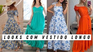 ✅️ inspirese50 VESTIDOS LONGOS LINDOS PARA O VERÃO 2024 [upl. by Evelinn640]