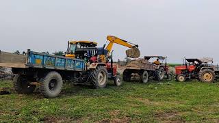 Swaraj 855 5Tractor and JCB matikata trending video 🚜🚜 [upl. by Ainud]