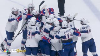 USA Hockey holds off Canada 65 in shootout to play for Youth Olympics gold medal  NBC Sports [upl. by Golter]