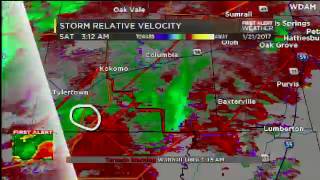 Hattiesburg MS Tornado Coverage  12117 WDAMTV [upl. by Ariew]