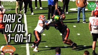 2024 Senior Bowl Coverage Day 2  OLvsDL  National Team 1 on 1 [upl. by Adaran]