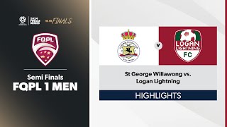 FQPL 1 Men Semi Finals  St George Willawong vs Logan Lightning Highlights [upl. by Ydnarb]