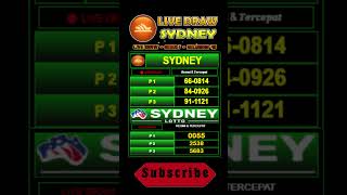 DATA SDY  PENGELUARAN SDY  LIVE DRAW SYDNEY  LIVE DRAW SDY HARI INI  BOCORAN RUMUS PREDIKSI SDY [upl. by Brigg]