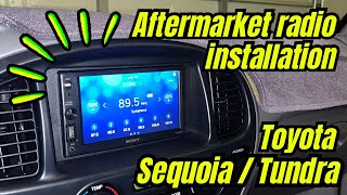 How to install radio on a Toyota Sequoia Tundra  2001  2007 1st generation [upl. by Lledyl849]