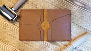 Handmade leather card holder How I can make a leather card holder in 30 minutes [upl. by Rella]