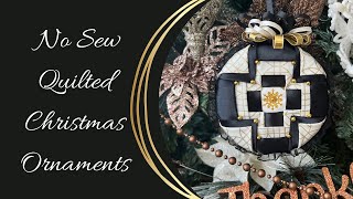 No Sew Quilted Christmas Ornament [upl. by Novihc821]