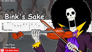 One Piece OST  Binks Sake Guitar Tutorial  TAB [upl. by Aneetak]