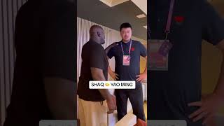 TWO LEGENDS Shaq and Yao 🔥 via SHAQX shorts [upl. by Yclek]