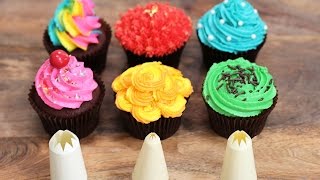 6 Best Cupcake Frosting Styles using a STAR Piping Tip Perfect Cupcakes [upl. by Dita]