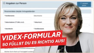 VIDEX Antrag richtig ausfüllen Schritt für Schritt Anleitung [upl. by Lenehc]