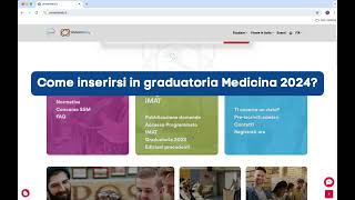 GRADUATORIA MEDICINA E VETERINARIA 2024 COME FARE DOMANDA [upl. by Schaumberger]