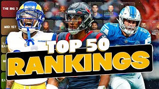 Top 50 Overall Player Rankings in Fantasy Football this year [upl. by Alilahk]