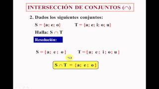 INTERSECCIÓN DE DOS CONJUNTOS [upl. by Atnauqahs]