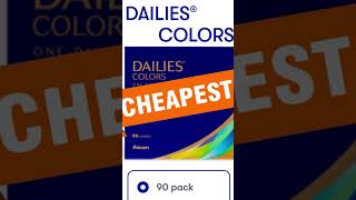 Cheapest Dailies Colors 90 pack Contacts [upl. by Noreen545]