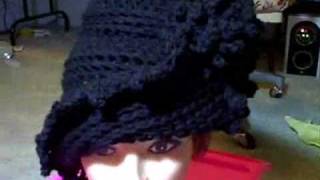 How to Wear the LAUREN Unique Crochet Cloche Hat with Flower in Black [upl. by Yraeg]