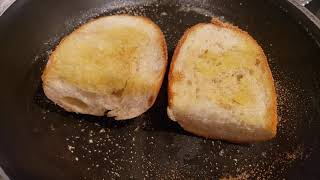 Home Made Bread Snack  Hoagie Bread Peanut Butter Cream Cheese Vanilla Wafer Crumbs Garlic Bread [upl. by Ejrog]