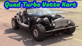 The Chupacabra  Quad Turbo C4 Vette Kart Preview [upl. by Htiduj]